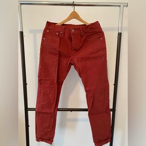 Levi’s 512 Red Jeans.